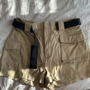 TNA Tan and Black Cargo Shorts- brand new without tags